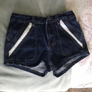 free people denim shorts